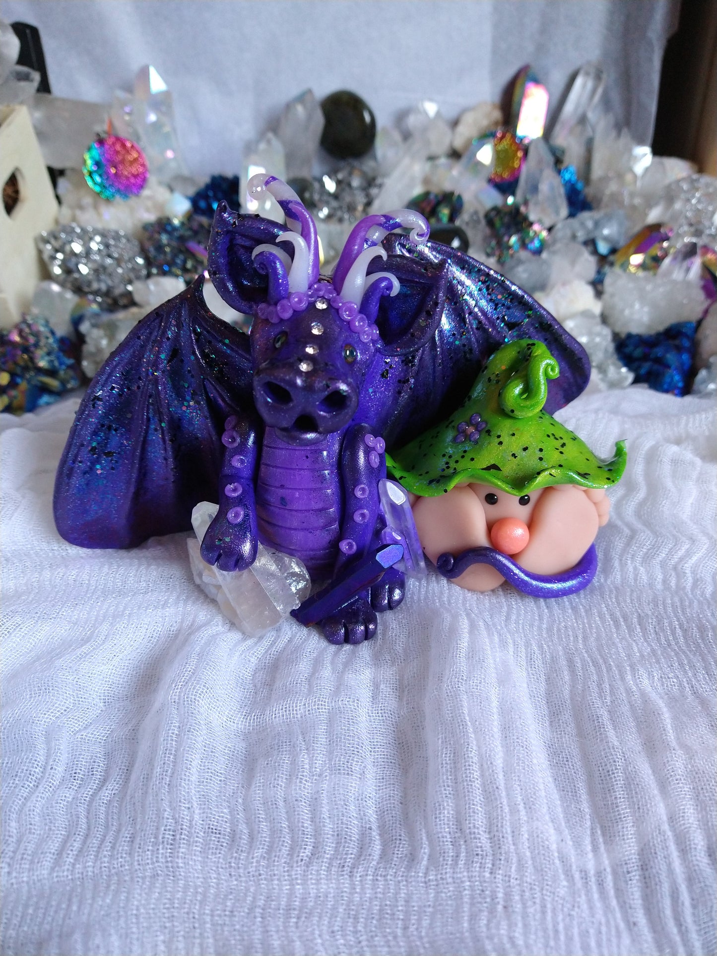 Psyche and Spring Dragon Gnome Pair