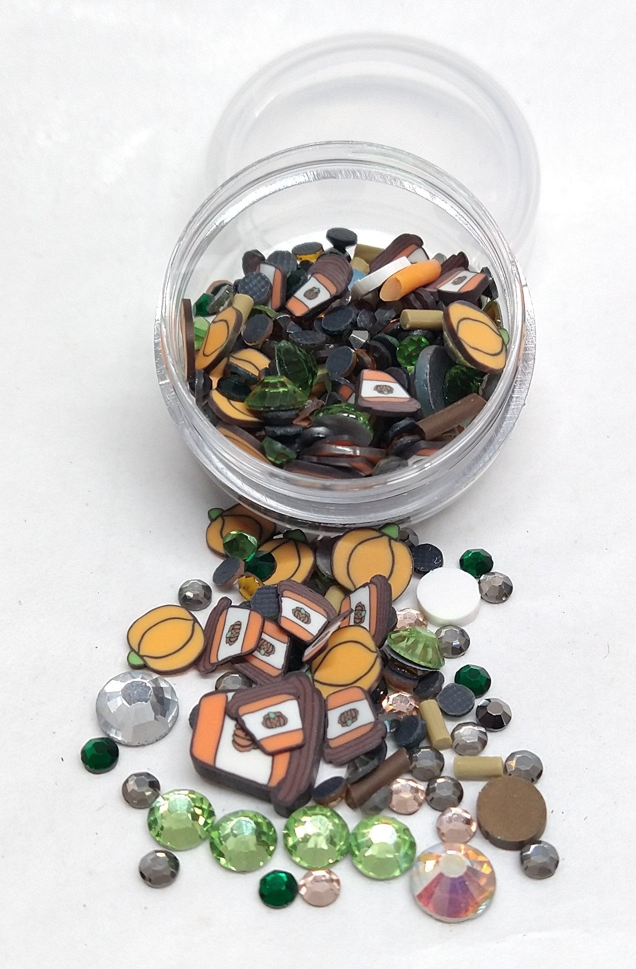 Pumpkin Spice Latte Crystal & Millefiori Cane Slices 3g Jar