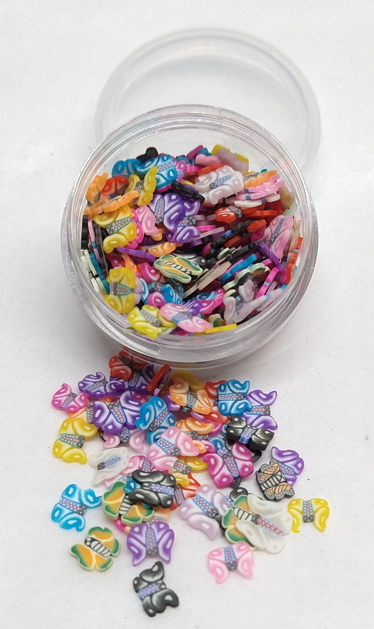 Butterfly Millefiori Cane Slices 3g Jar