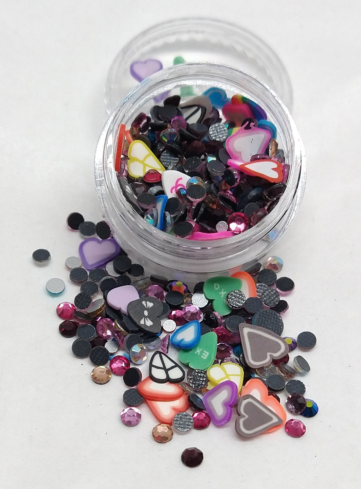 Valentine Crystal & Millefiori Cane Slices 3g Jar