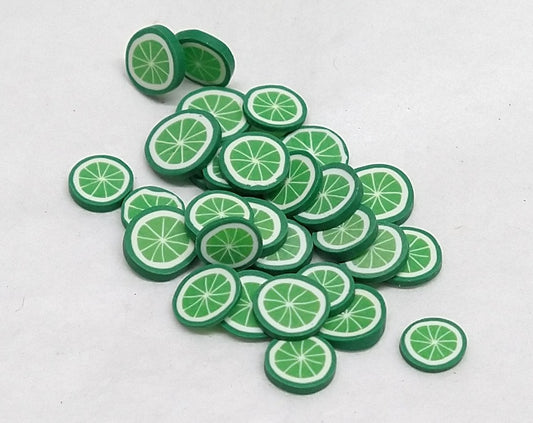 Lime Millefiori Cane Slices 3g Jar